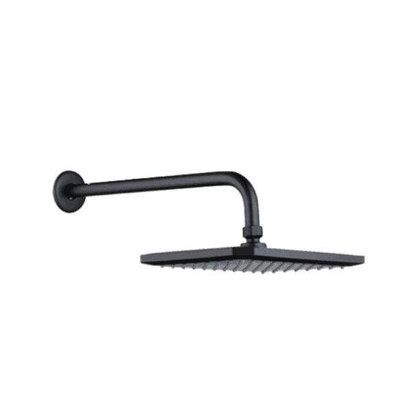 REGADERA CUADRADA NEGRA CON TUBO RCT306